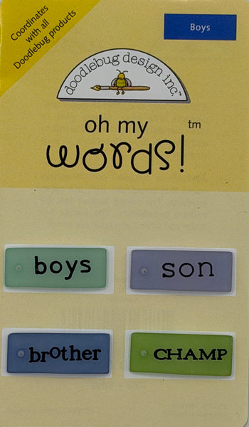 Doodlebug Oh My Words Embellishment Collection