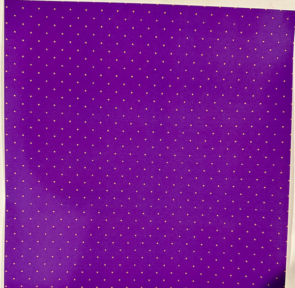 Purple with Mini Polka Dots 12x12 Paper