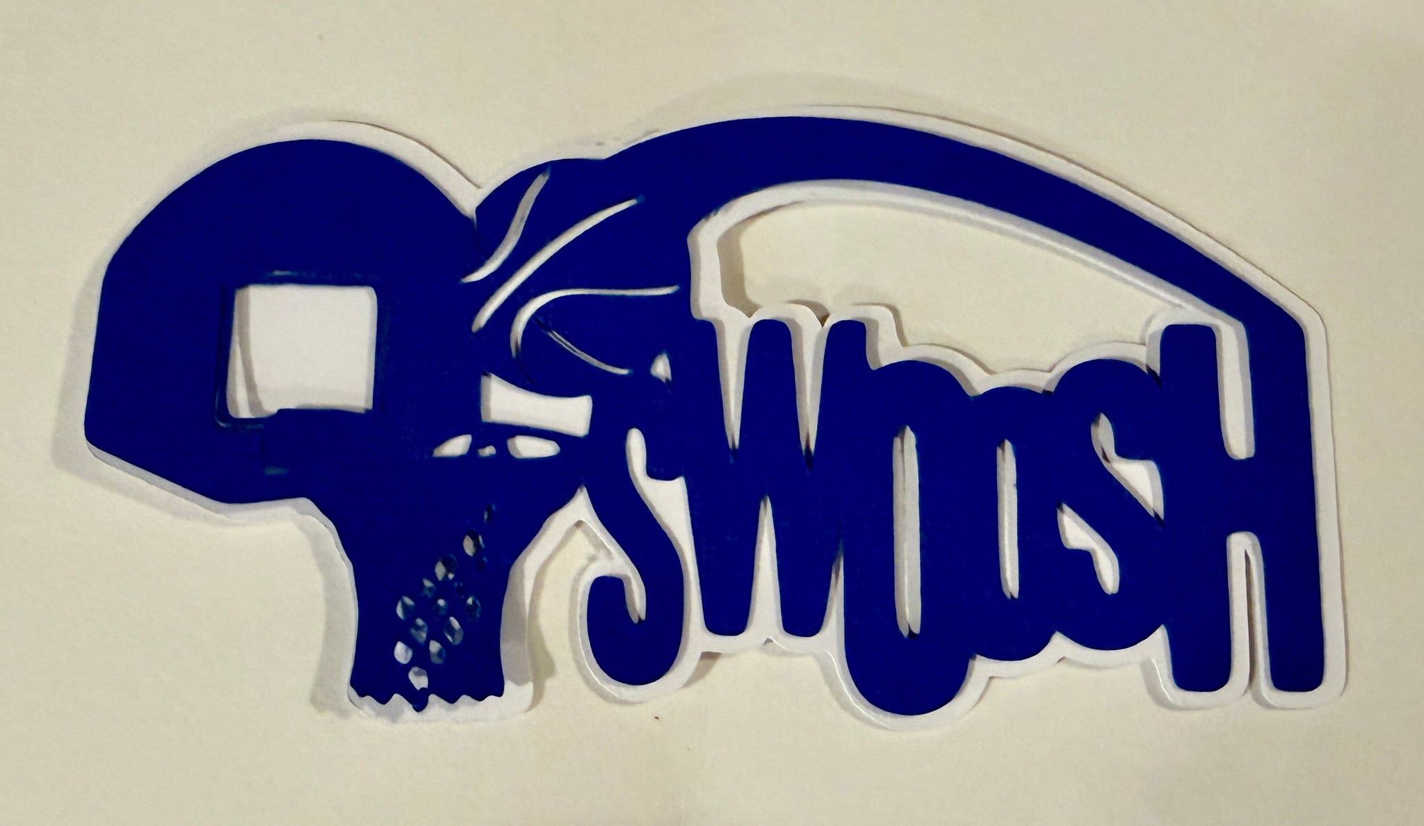 Swoosh 2" Layered Die Cut