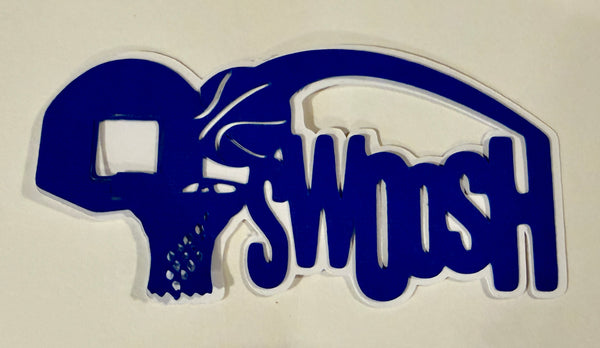 Swoosh 2" Layered Die Cut
