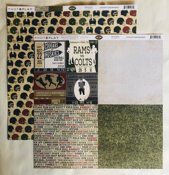 End Zone Football 12x12 Paper Collection