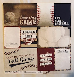 Paper House Allstar Baseball 12x12 Paper Collection