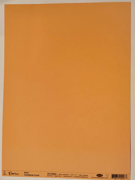 ColorMates Smooth Cardstock Caribbean Coral