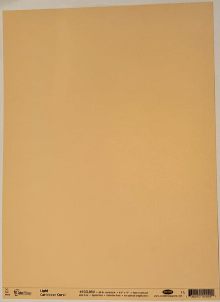 ColorMates Smooth Cardstock Caribbean Coral