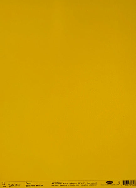 ColorMates Smooth Cardstock Sunshine Yellow