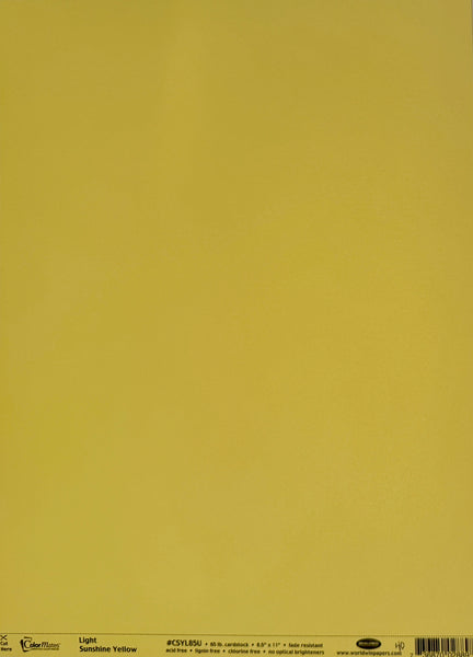 ColorMates Smooth Cardstock Sunshine Yellow