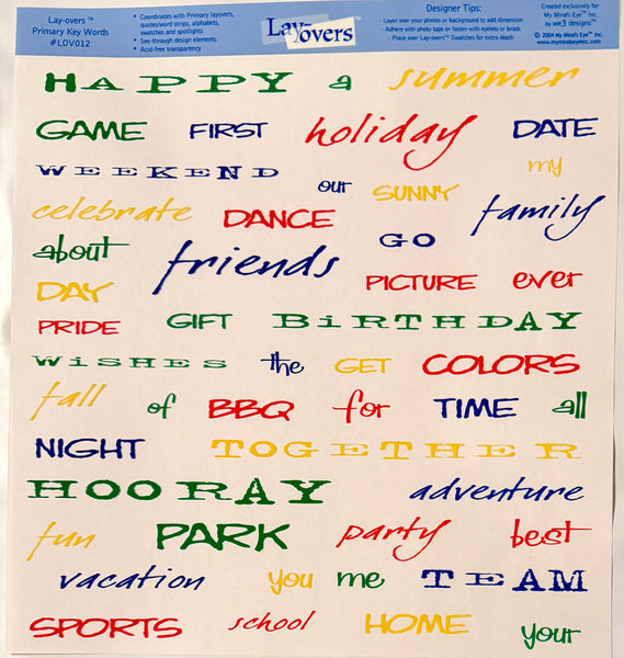 MME Lay-overs 12x12 Designed Overlay Sheet