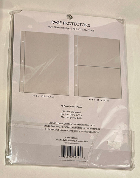 Misc. Me! Page Protectors 8x9