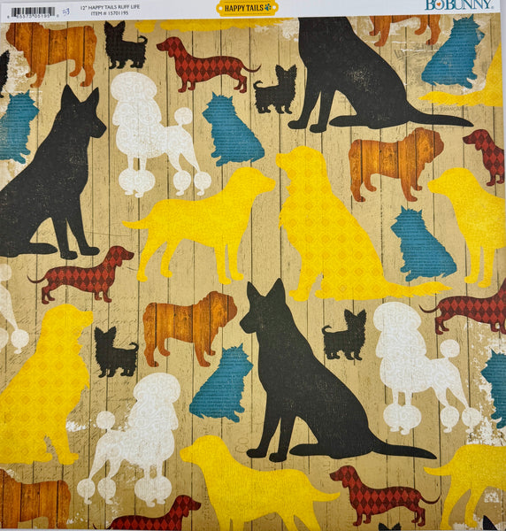 BoBunny Happy Tails Pets 12x12 Paper Collection