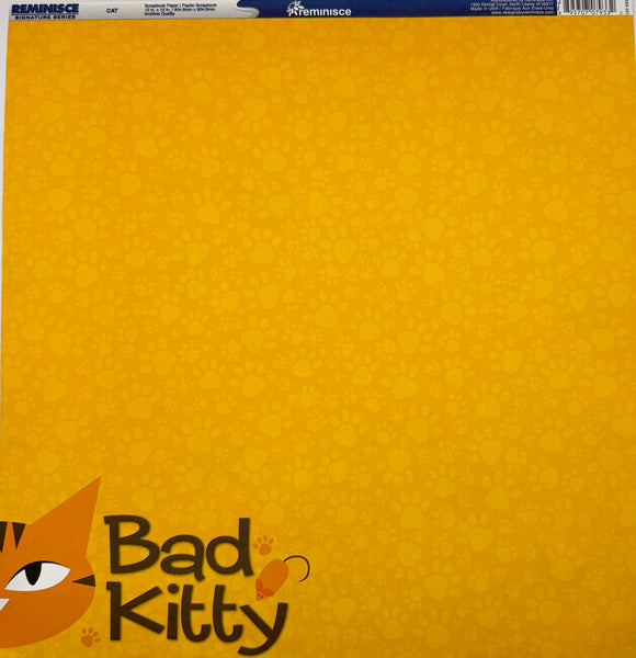 Reminisce Bad Kitty 12x12 Paper
