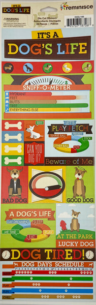 Reminisce It's A Dog's Life Sticker Sheet