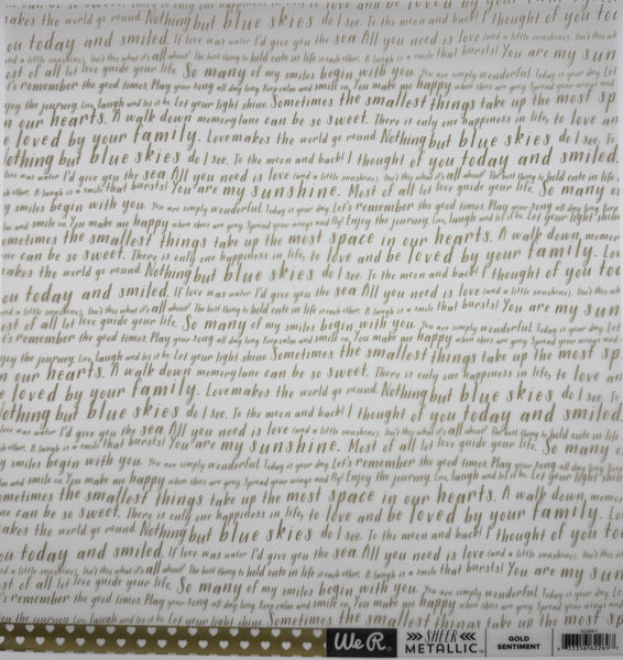 We R Sheer Metallic 12x12 Vellum Paper