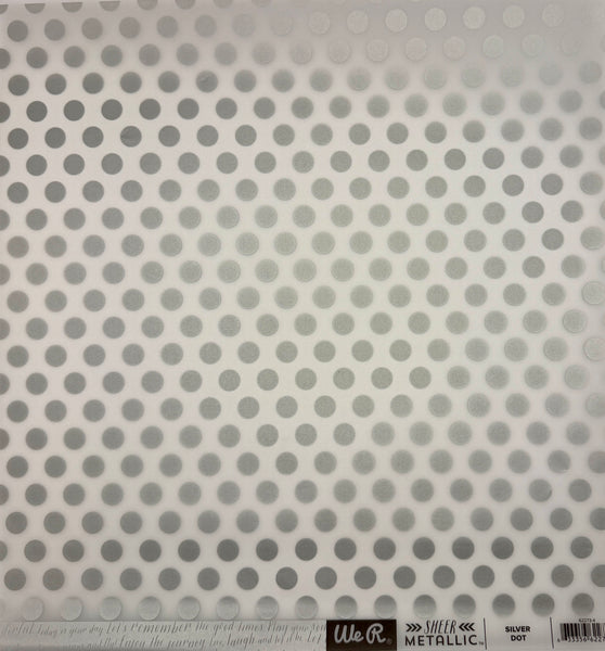 We R Sheer Metallic 12x12 Vellum Paper
