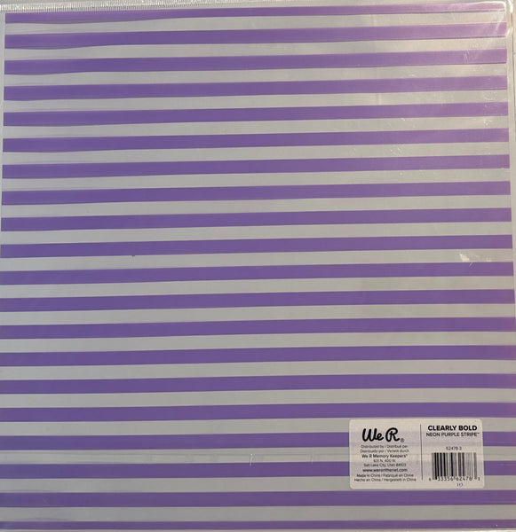We R Clearly Bold Plastic 12x12 Paper