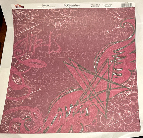 Sports Chick Double Sided Paper