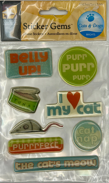 Cats & Dogs Brights Embellishment Stickers