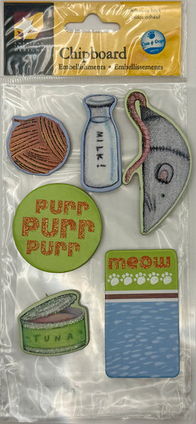 Cats & Dogs Brights Embellishment Stickers