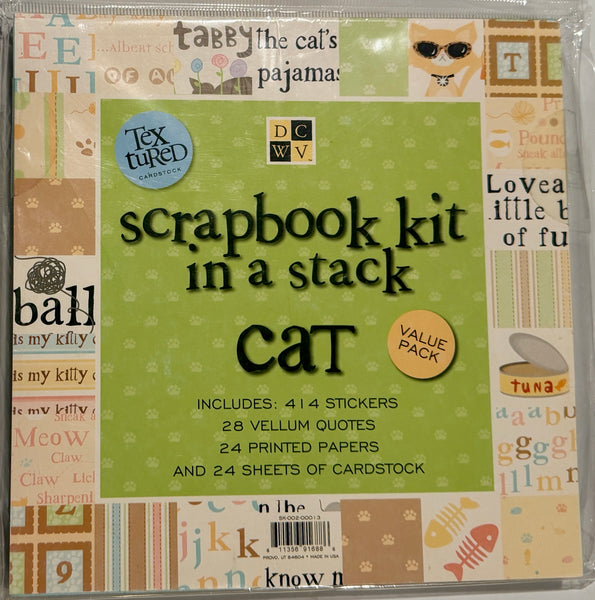 Cat Scrapbook Kit in a Stack 8x8