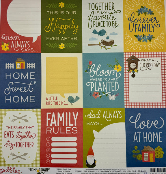 Home Grown Family 12x12 Paper Collection
