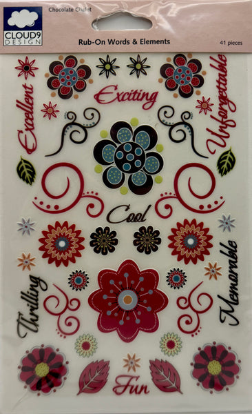 Cloud 9 Chocolate Chalet Rub-Ons