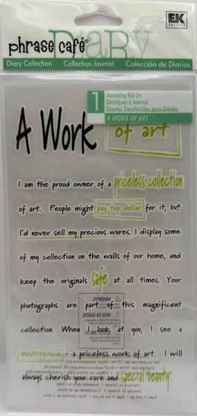 Phrase Cafe Diary Collection Journaling Rub-On