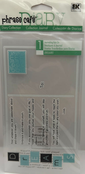 Phrase Cafe Diary Collection Journaling Rub-On