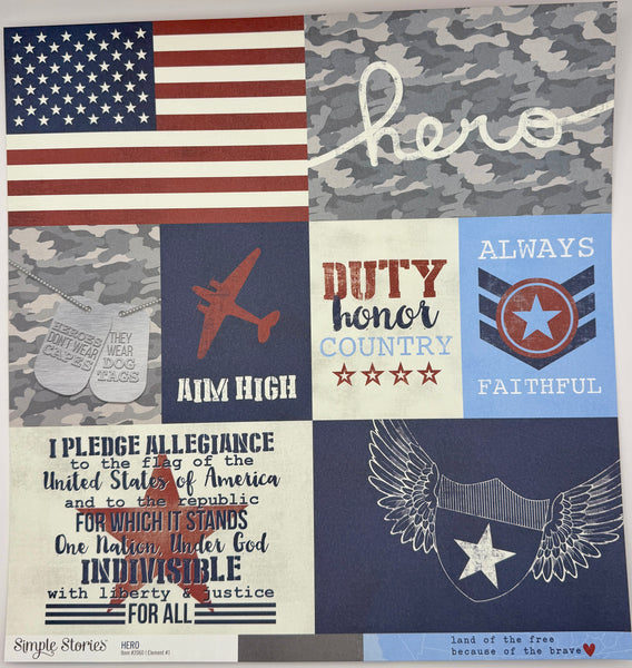 Simple Stories Hero 12x12 Paper Collection