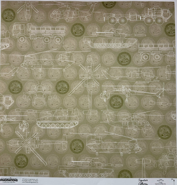 Military US Army 12x12 Paper Collection