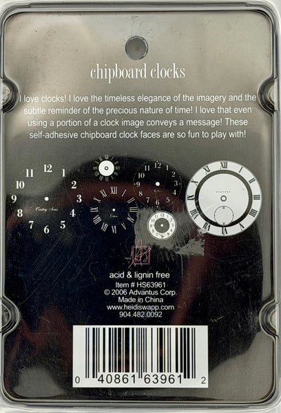 Heidi Swapp Chipboard Ornaments Clocks