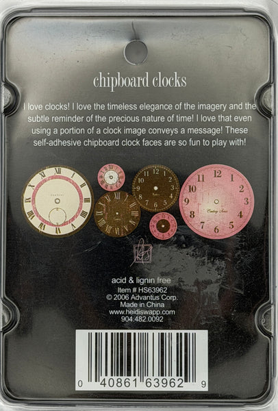 Heidi Swapp Chipboard Ornaments Clocks