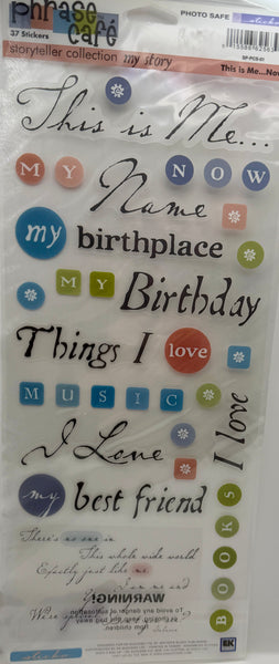 Sticko Phrase Cafe Stickers Storyteller Collection My Story