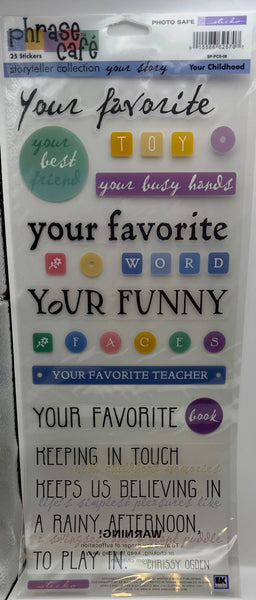 Sticko Phrase Cafe Stickers Storyteller Collection Your Story