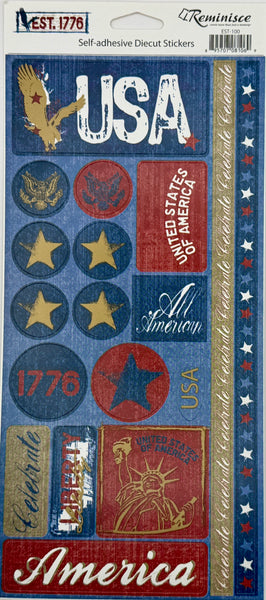 Reminisce America Est. 1776 Sticker Collection