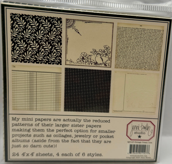 Jenni Bowlin Studio Mini 4x4 Papers Collection