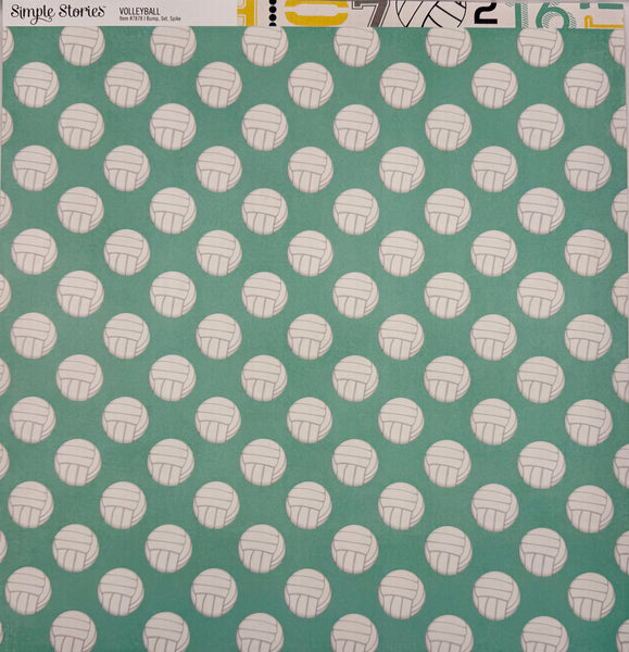 Simple Stories Volleyball Sports 12x12 Paper Collection