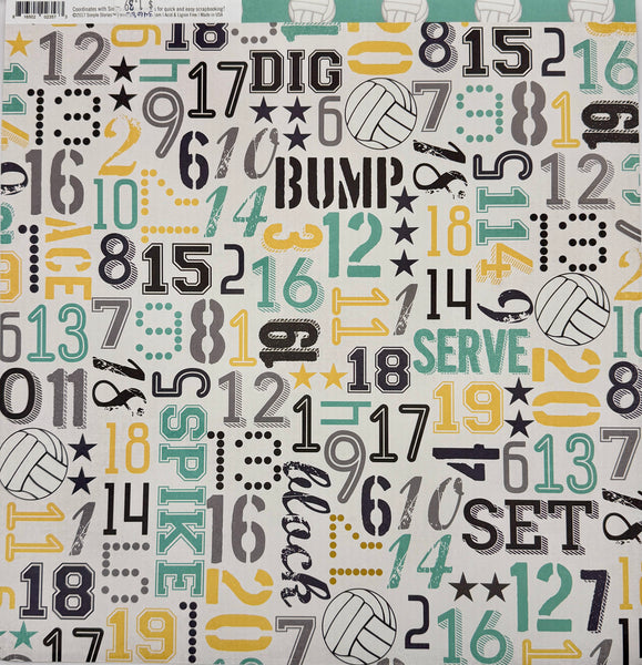 Simple Stories Volleyball Sports 12x12 Paper Collection