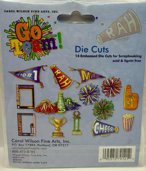 Go Team! Cheerleading Embossed Die Cuts