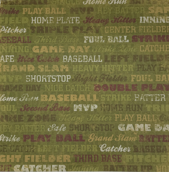 Karen Foster Sports Baseball 12x12 Paper
