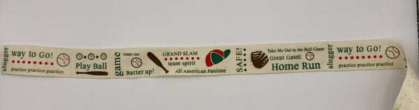 Word Play Twill Ribbon - Baseball