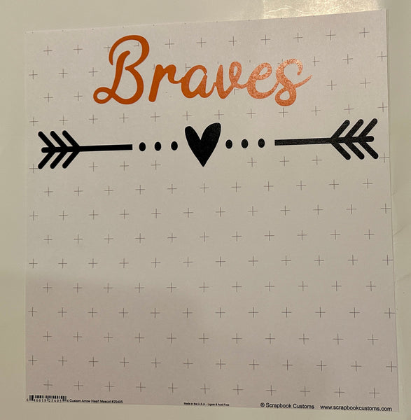 Arrow Heart Mascot 12x12 Paper