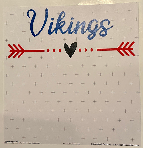 Arrow Heart Mascot 12x12 Paper