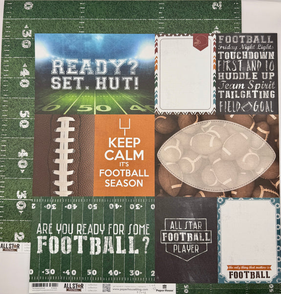 Paper House Allstar Football 12x12 Paper Collection