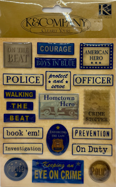 K&Company Police Sticker Collection