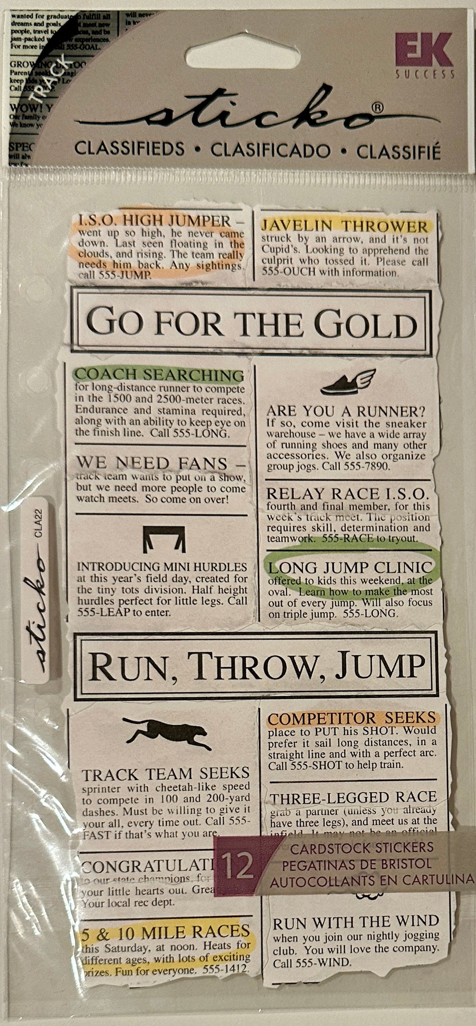 Track Classifieds Sticker