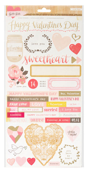 Crate Paper Kiss Kiss Accent Stickers