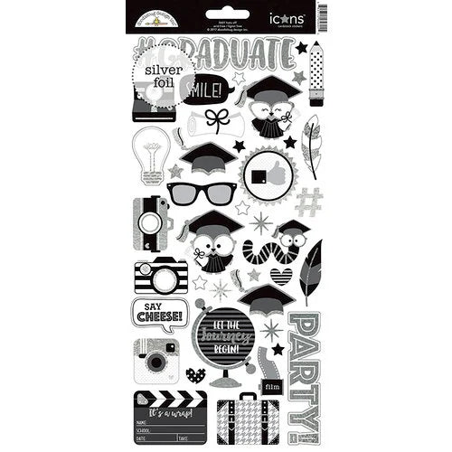Doodlebug Design Graduation 6x12 Cardstock Stickers
