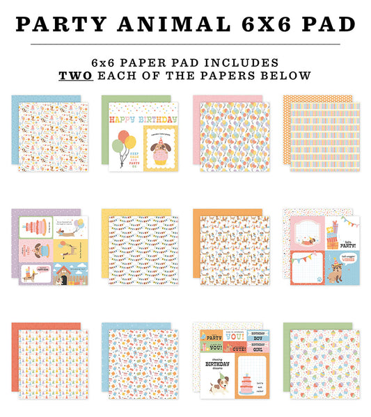 Echo Park Party Animal 6x6 Paper Pad