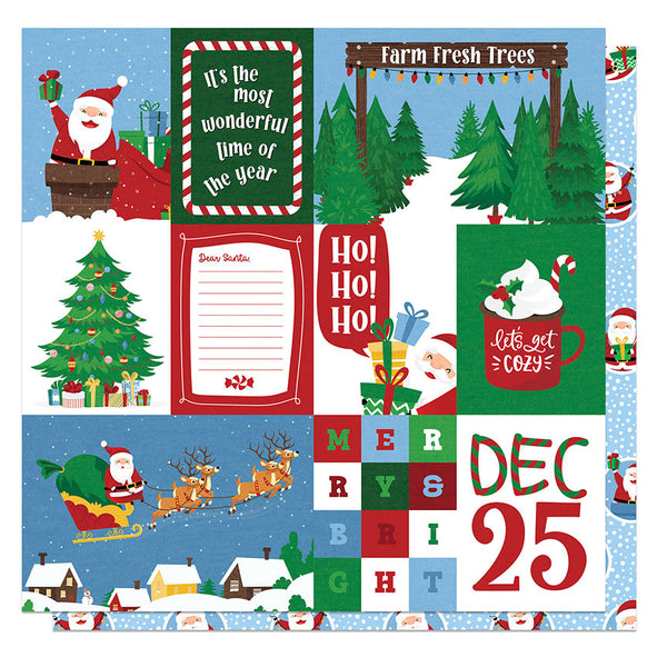 Santa Please Stop Here 12x12 Pattern Paper