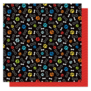 Bow Wow Dog Treat Pattern Paper