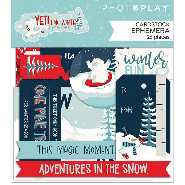 Yeti For Winter Ephemera Die Cuts